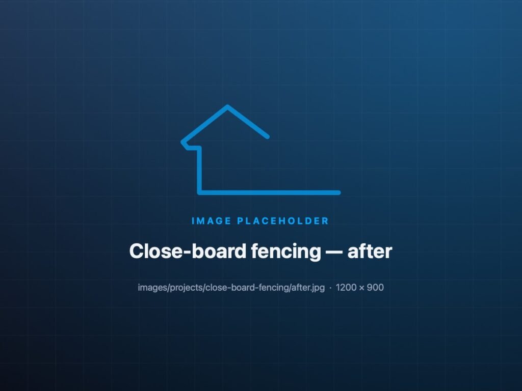 Close-board fencing: the finished project