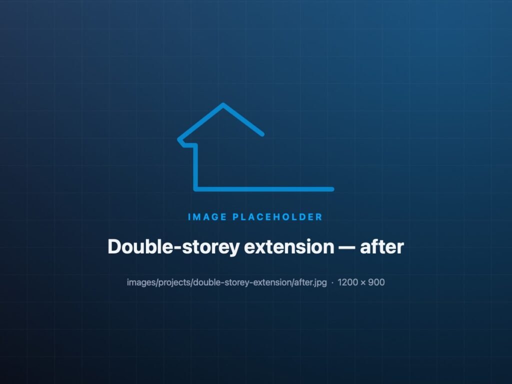 Double-storey extension: the finished project