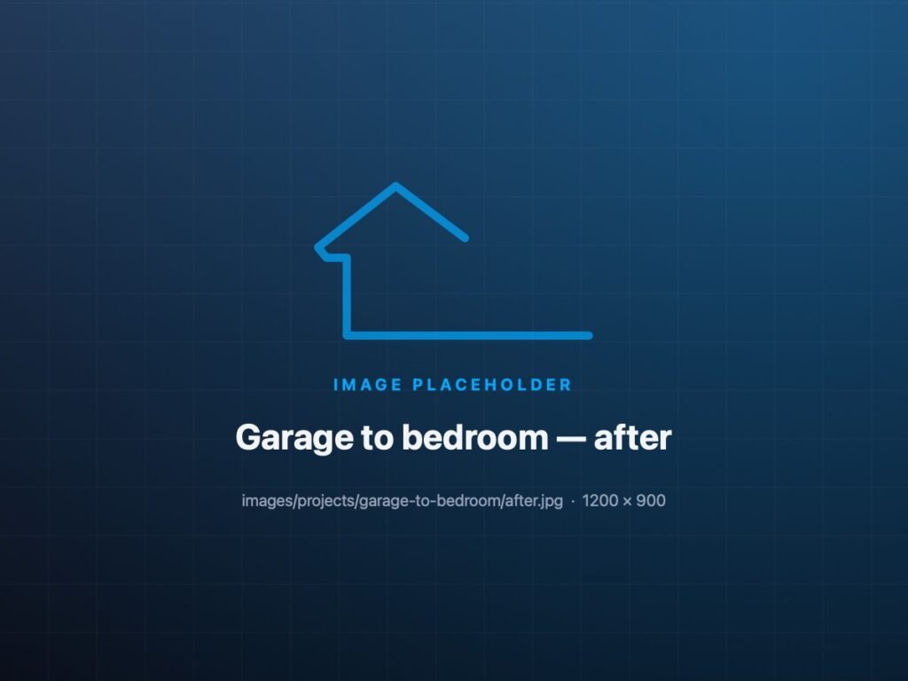 Garage to bedroom: the finished project
