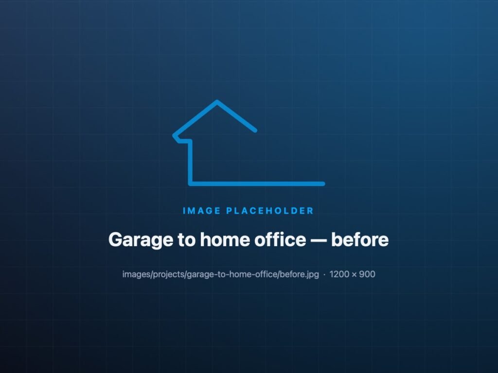 Garage to home office: before work started