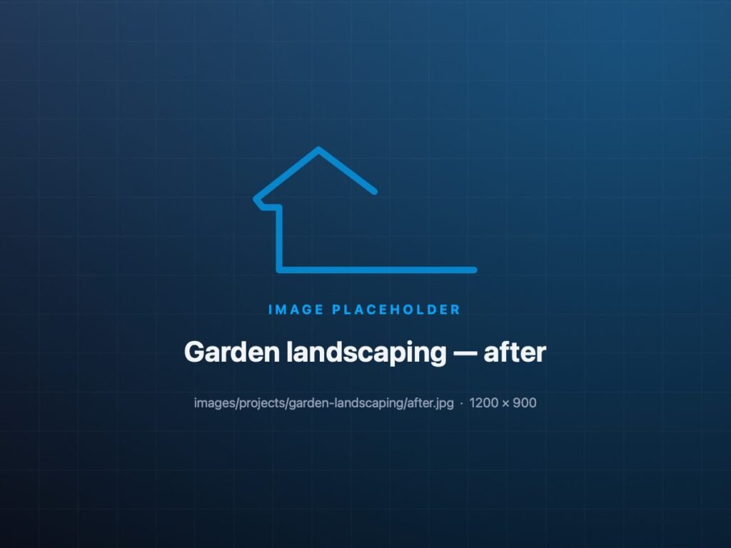 Garden landscaping: the finished project