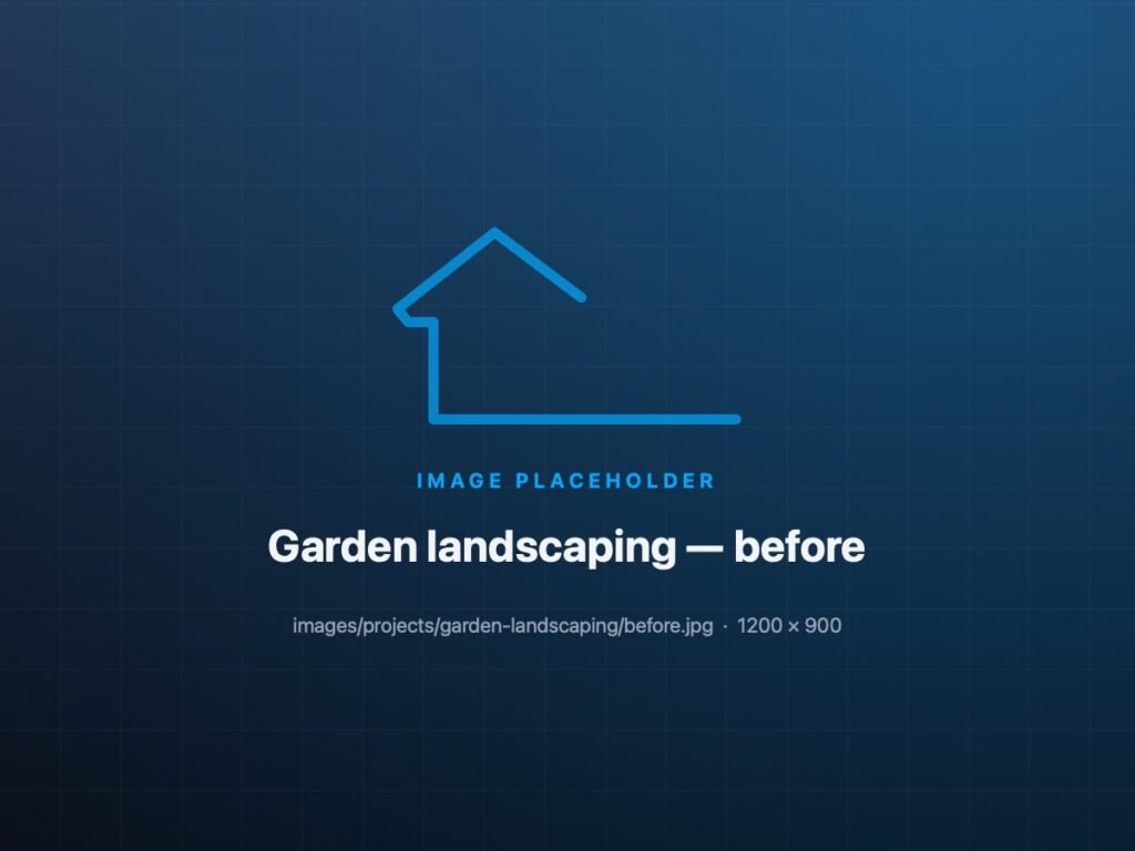 Garden landscaping: before work started