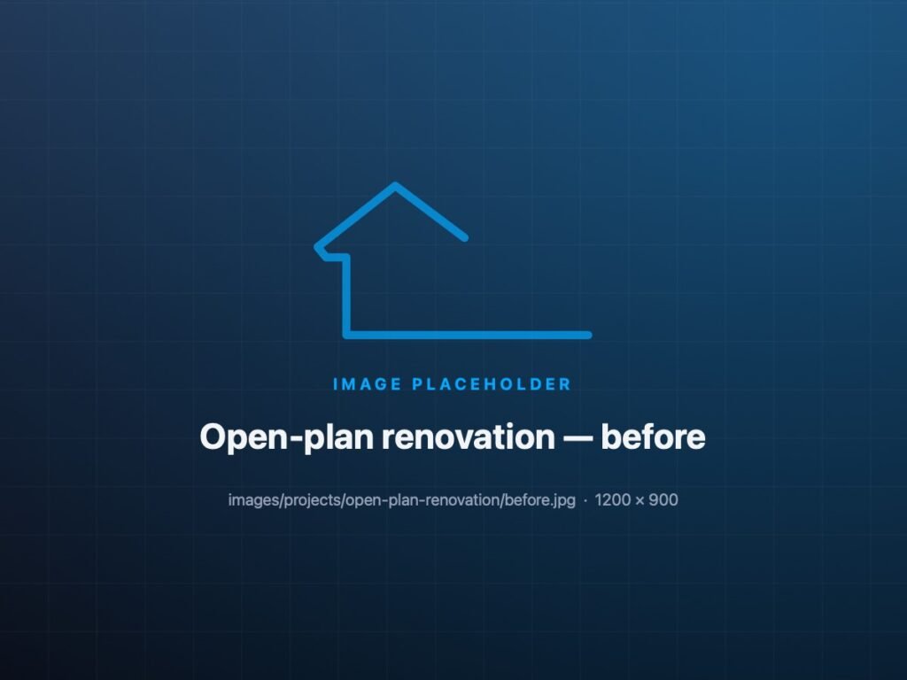 Open-plan renovation: before work started
