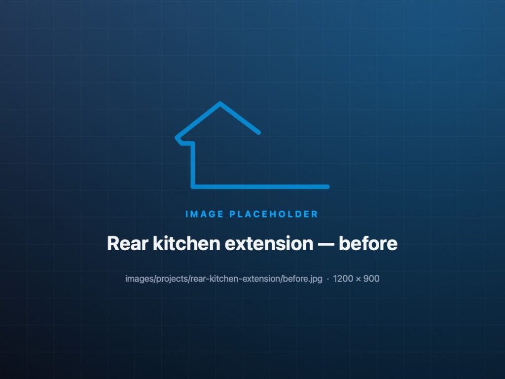 Rear kitchen extension: before work started