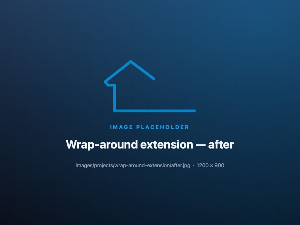 Wrap-around extension: the finished project