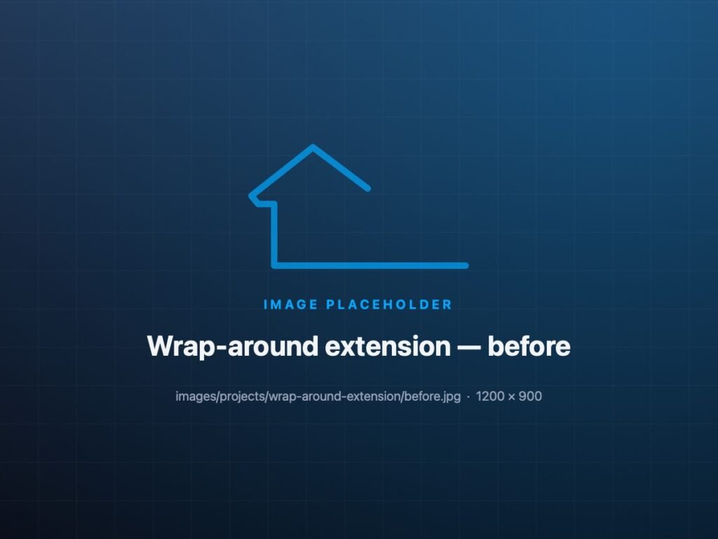 Wrap-around extension: before work started