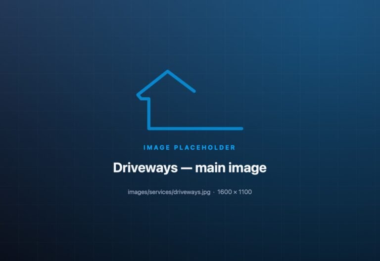 New block-paved driveway in front of a detached house